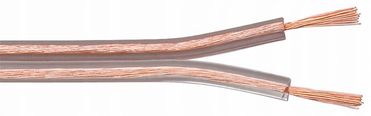

Kabel głośnikowy przezroczysty Cca 25 m