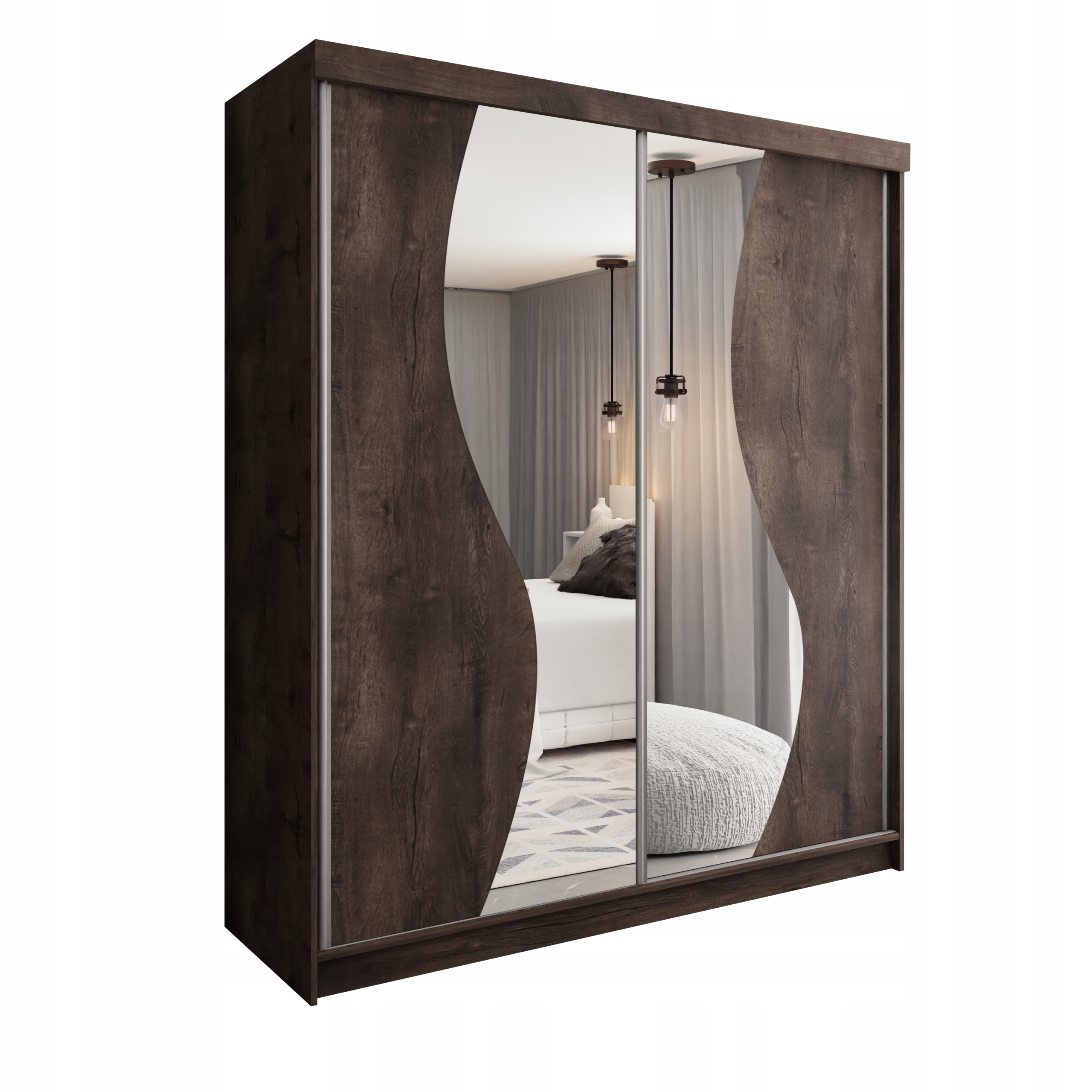 Skříň posuvná Barcelona B-8 200 Jasan Tmavý