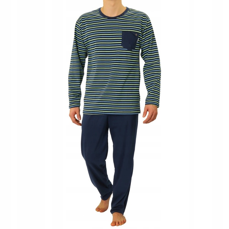 02 Pánské pyžamo s dlouhým rukávem a kalhoty Sesto Senso