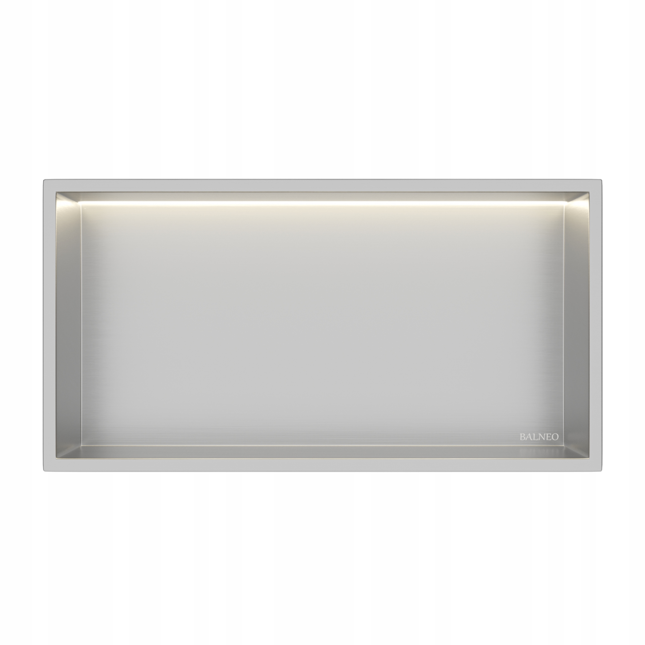 Nástenná Vankúšová Polica S Led Osvetlením Inox 30x60x10 cm