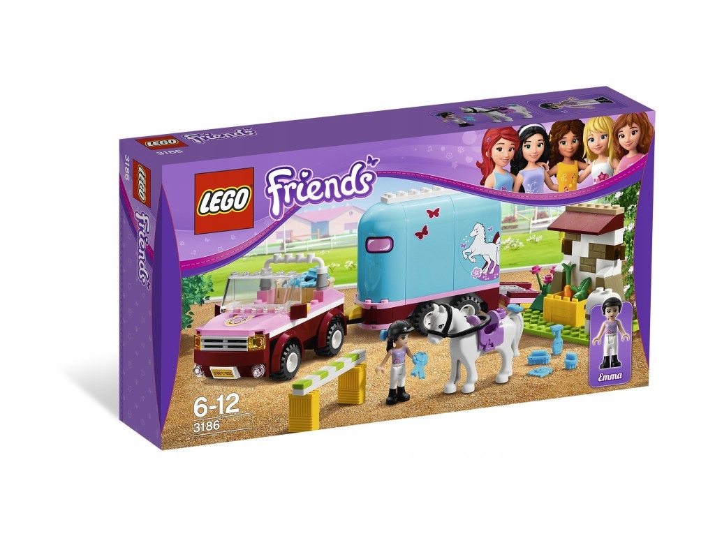 Lego Friends 3186 Přívěs pro koně Emmy Nový