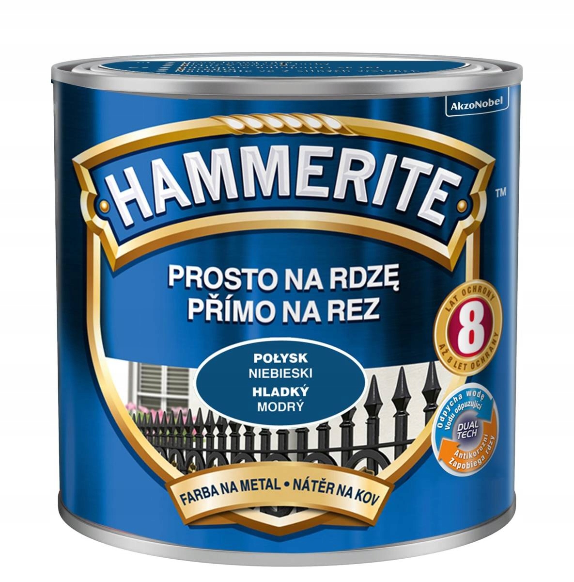 

Hammerite Farba na rdzę 0,25L Niebieski Połysk