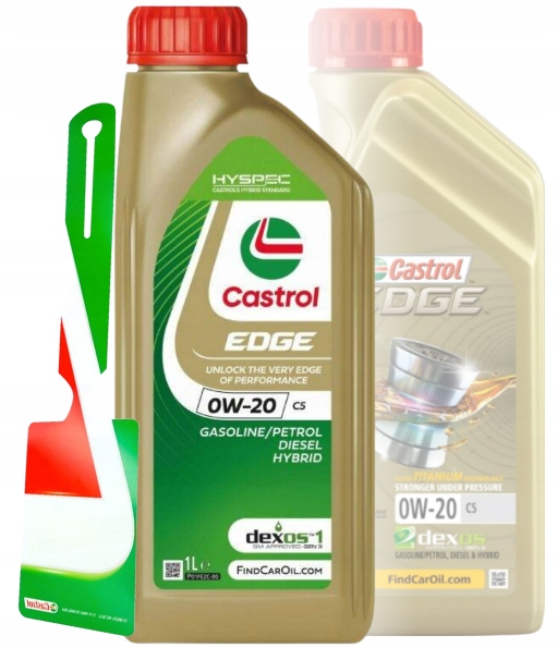 Castrol Edge 0W20 C5 1L do diesla benzyny hybrydy Jaguar Opel do Fiata Ford