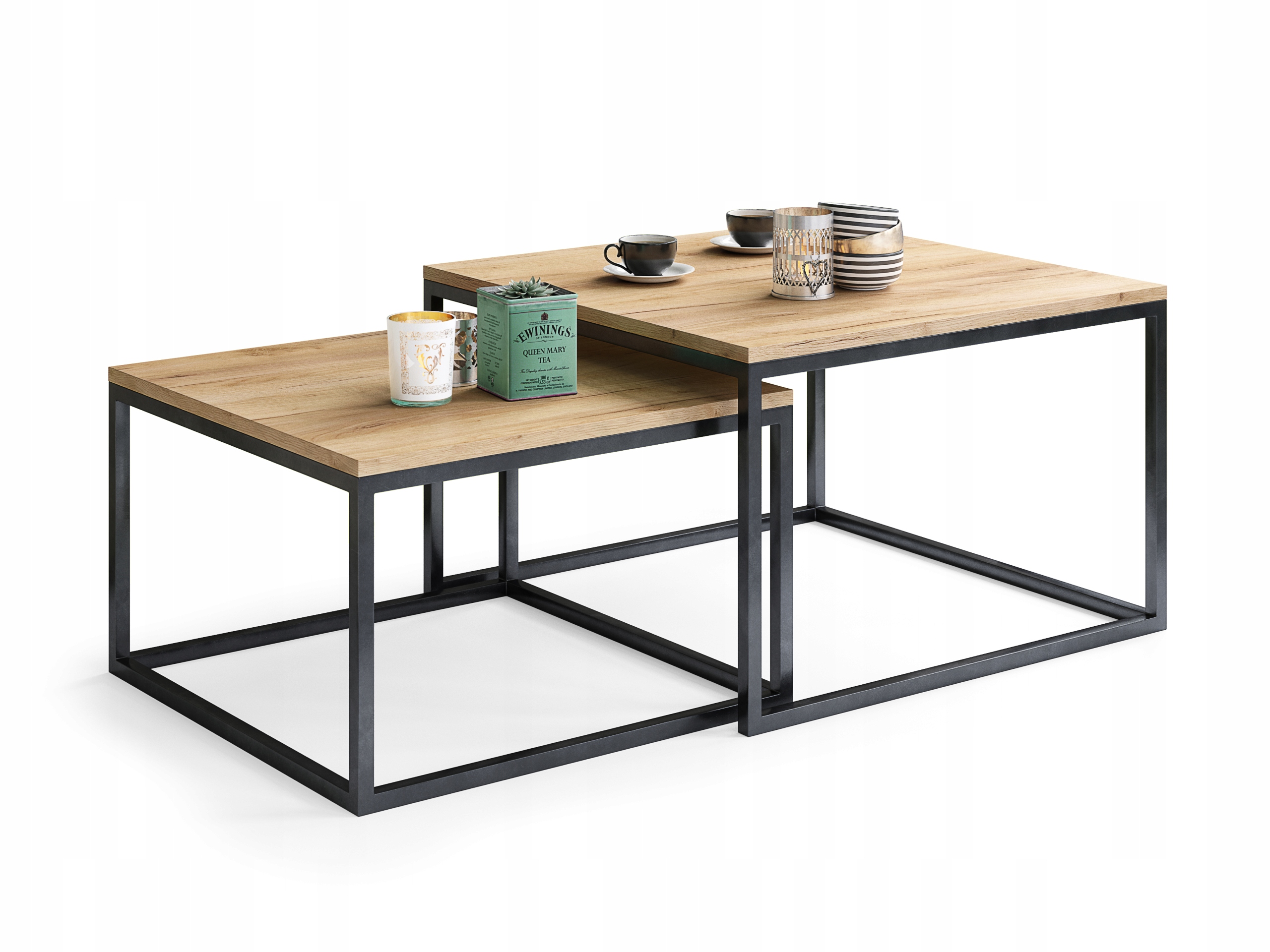 

stolik ława industrial loftowa 2w1 Dąb Craft Złoty