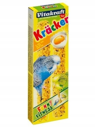 Levně 8 x Vitakraft Kracker 2ks Andulka vlnkovaná Vaječný 60g [2121263]