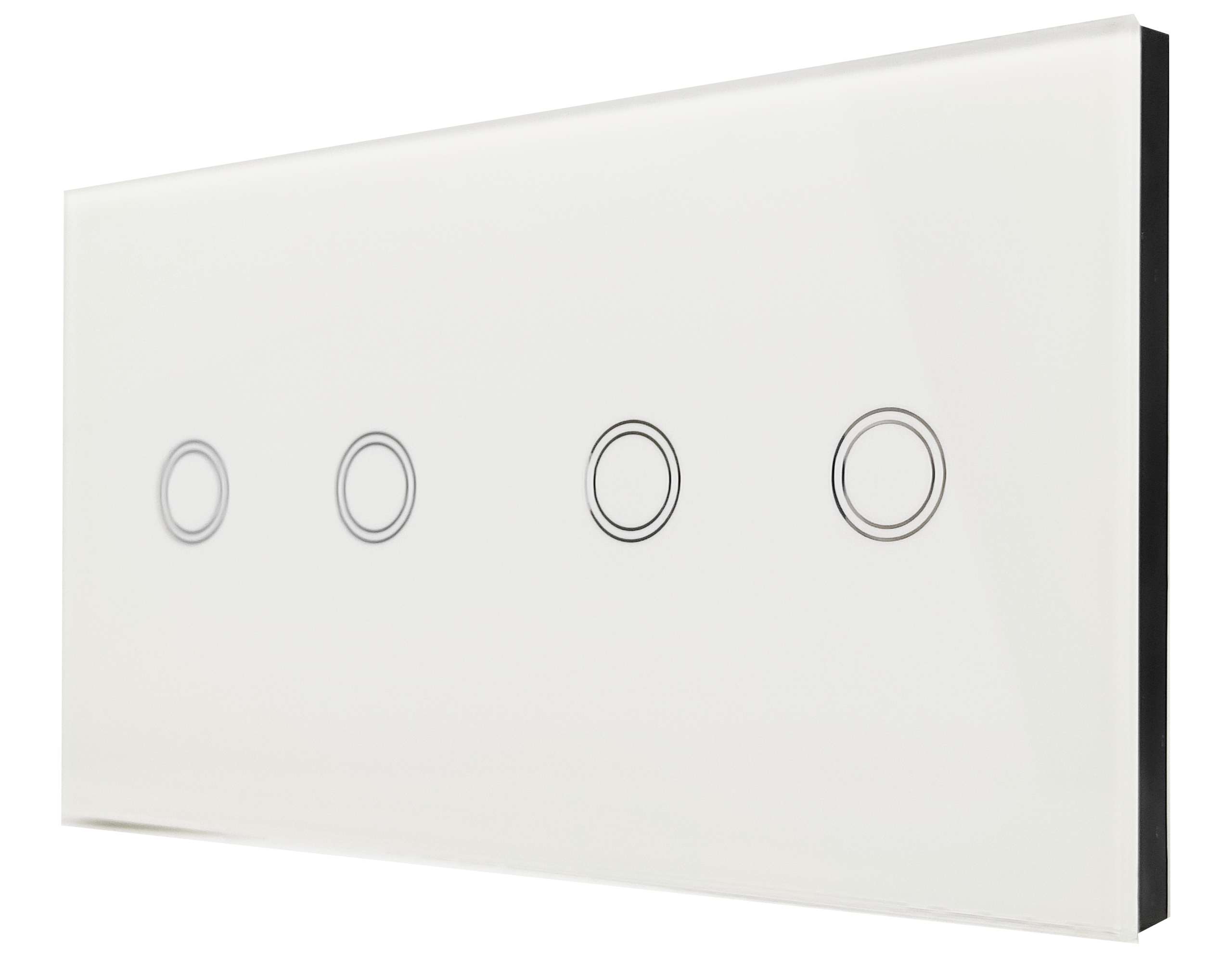

Włącznik Światła Dotykowy Szklany Panel Biały 2+2