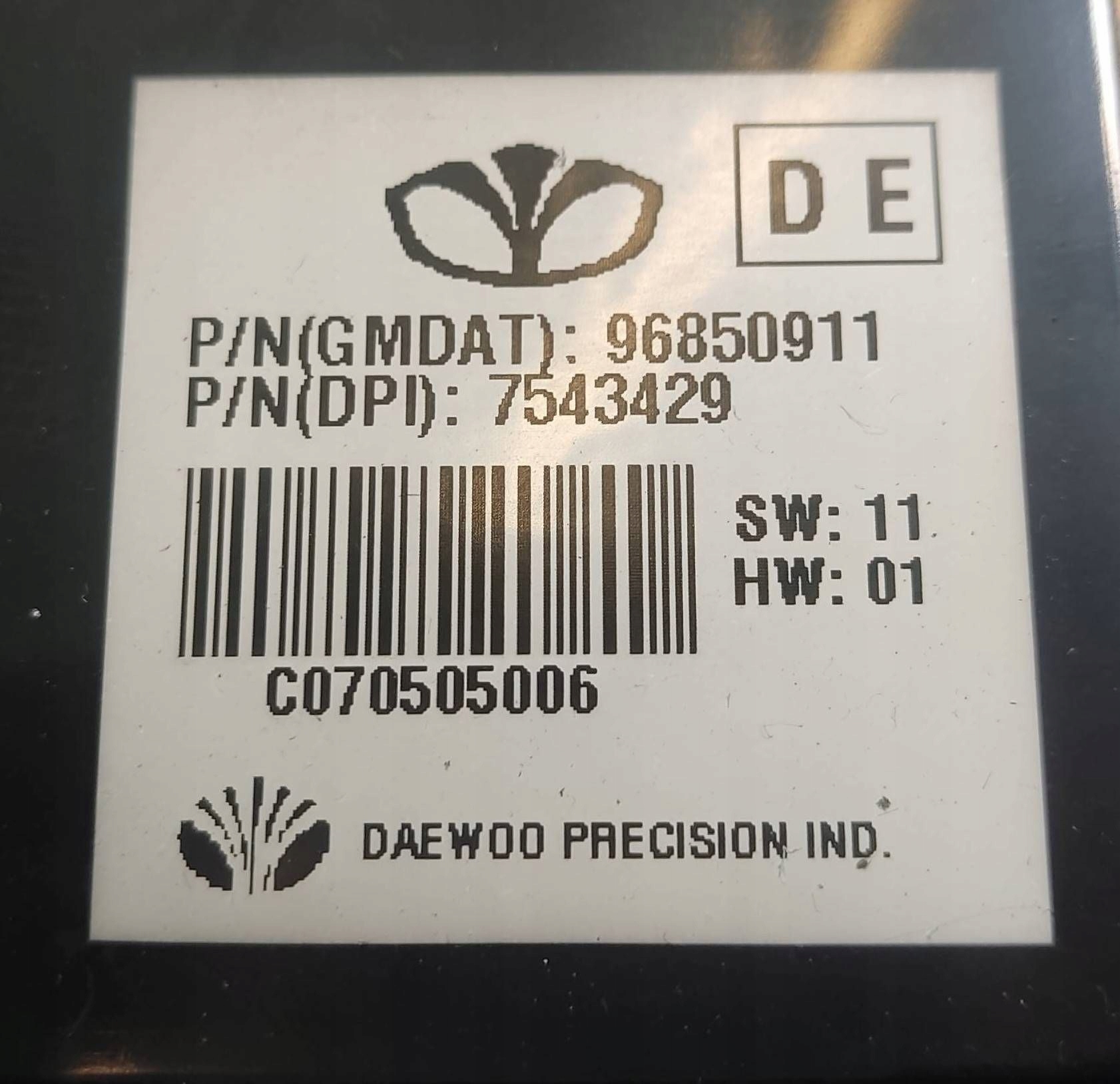 display Chevrolet Captiva 2007 96850911