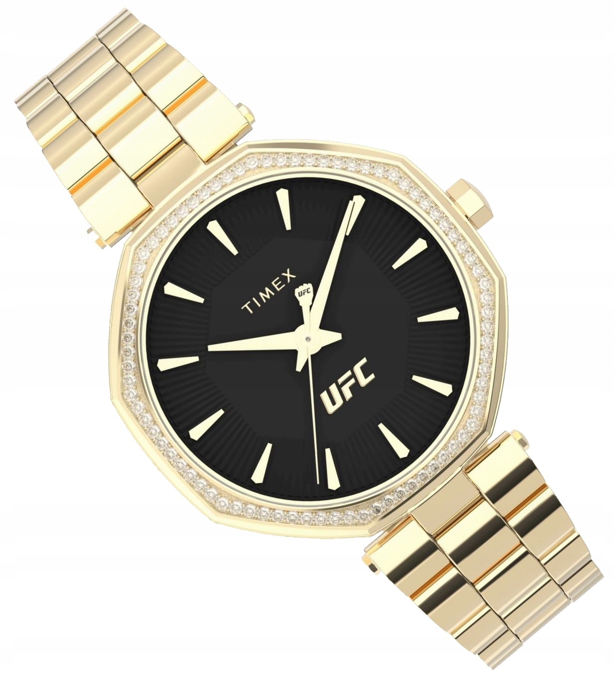 Klasyczny złoty zegarek damski na bransolecie Timex UFC TW2V83100