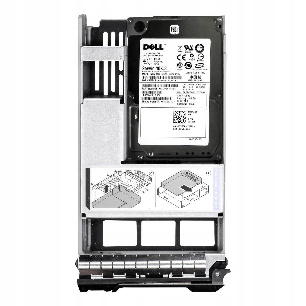 Dell 0X160K 146GB 10K 16MB SAS-2 3.5" ST9146803SS