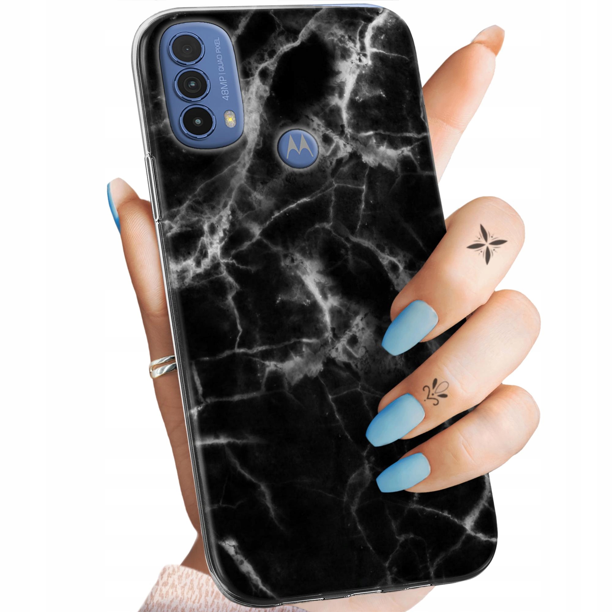 Etui Do Motorola Moto E30 E40 Marmur Marble Kamienie Naturalne Case