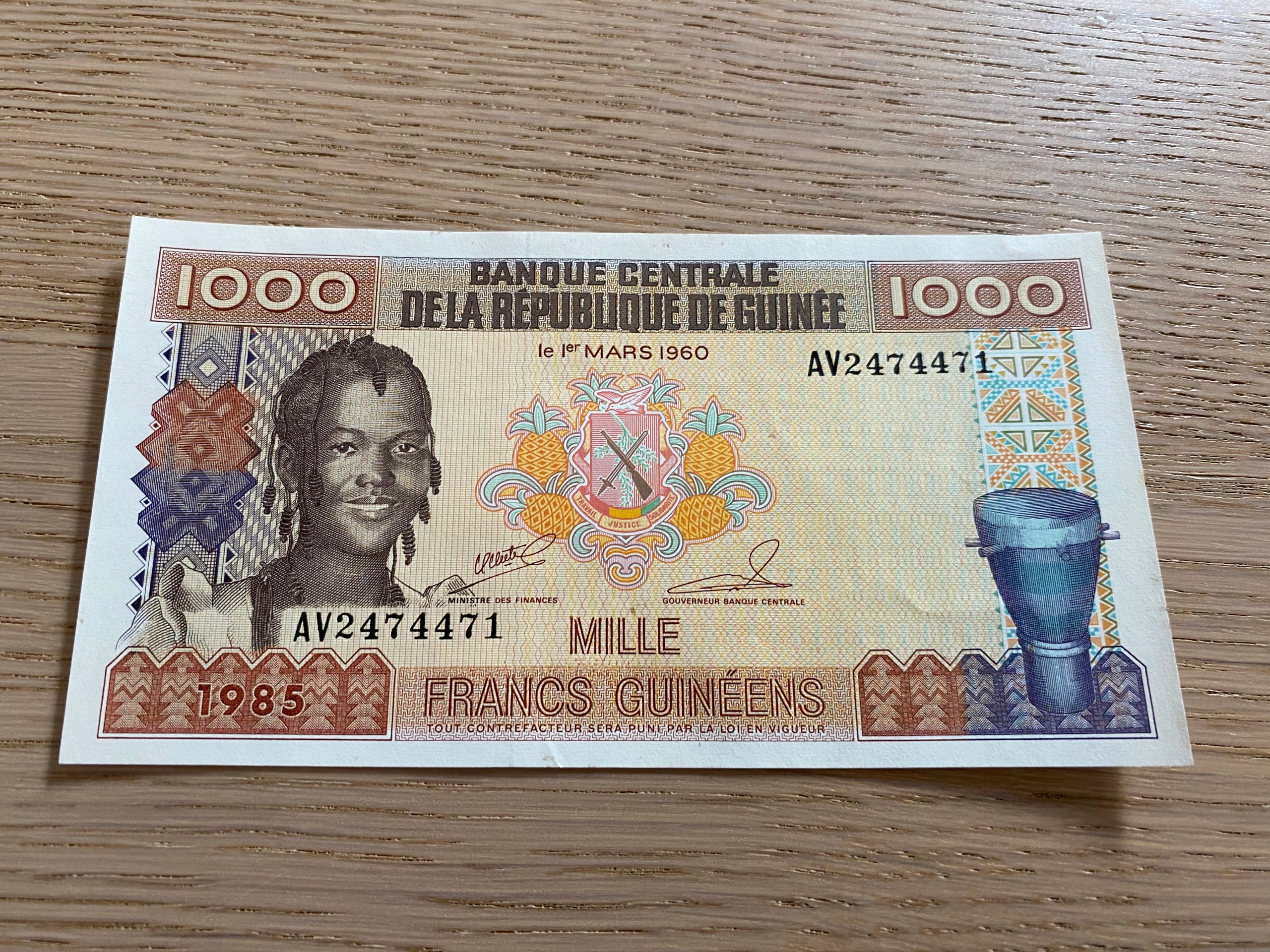 Gwinea - 1000 franków - 1985 - UNC