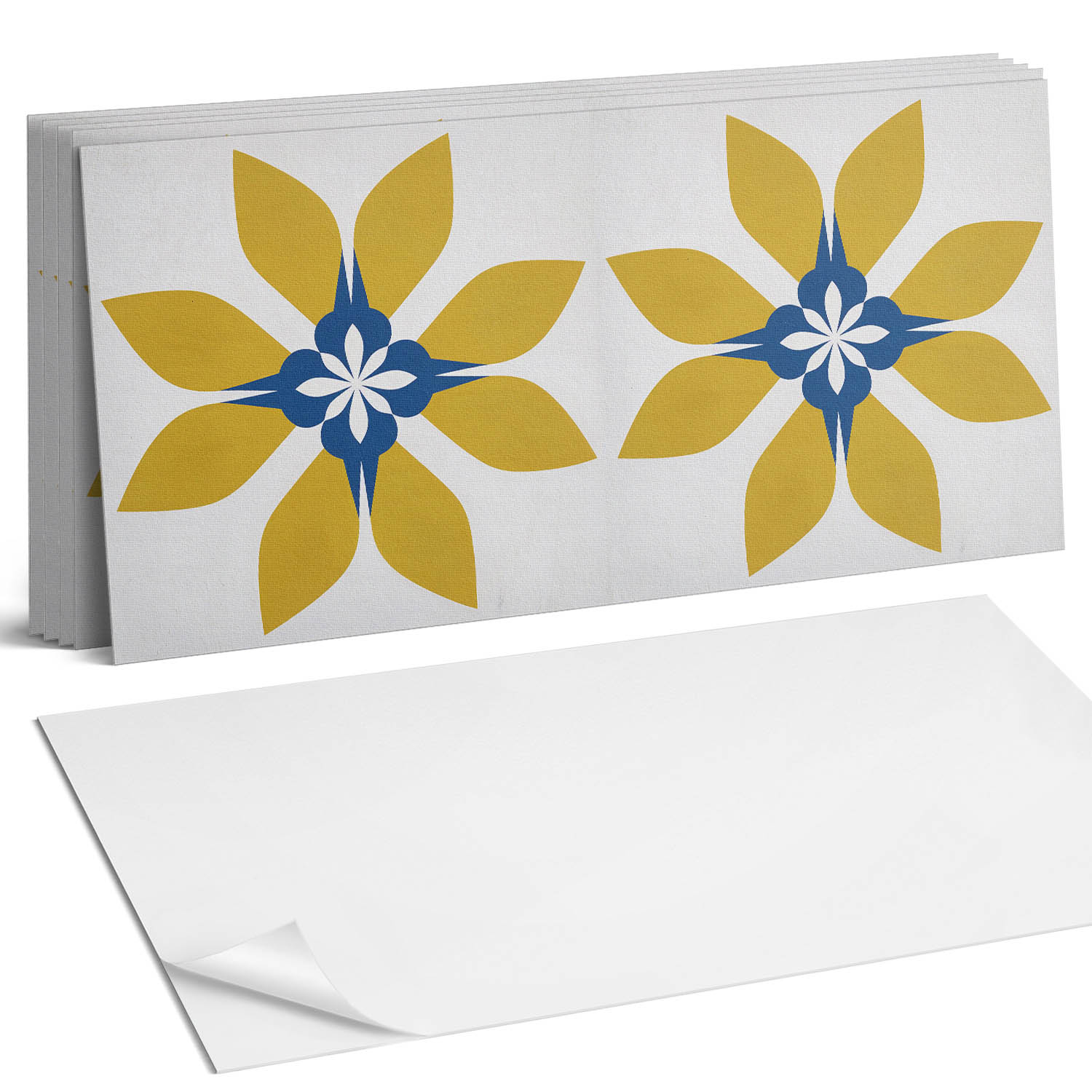Dekoratívne vinylové dlaždice Rastlinný vzor s kvetmi a listami 6 x 60 x 30 cm