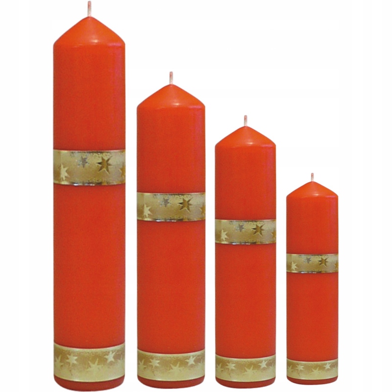 Sada 4 odstupňovaných adventních svíček