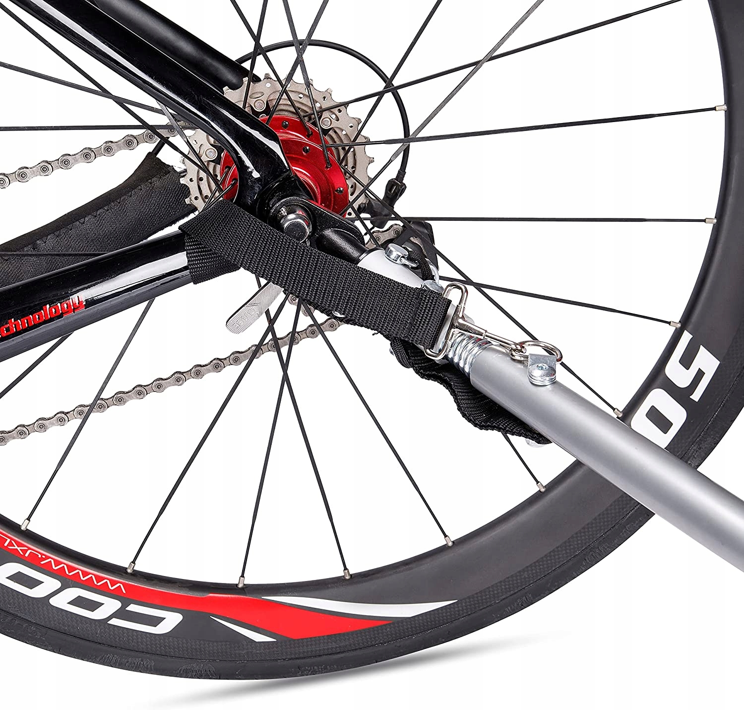 PRZYCZEPKA ROWEROWA TRANSPORTOWA AMORTYZACJA 120L PRZYCZEPA DO ROWERU Model Z amortyzatorem