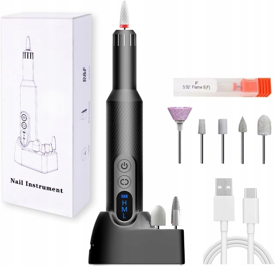 Profesionální Bruska Na Nehty Manikúra Sada 20000RPM Bezdrátová