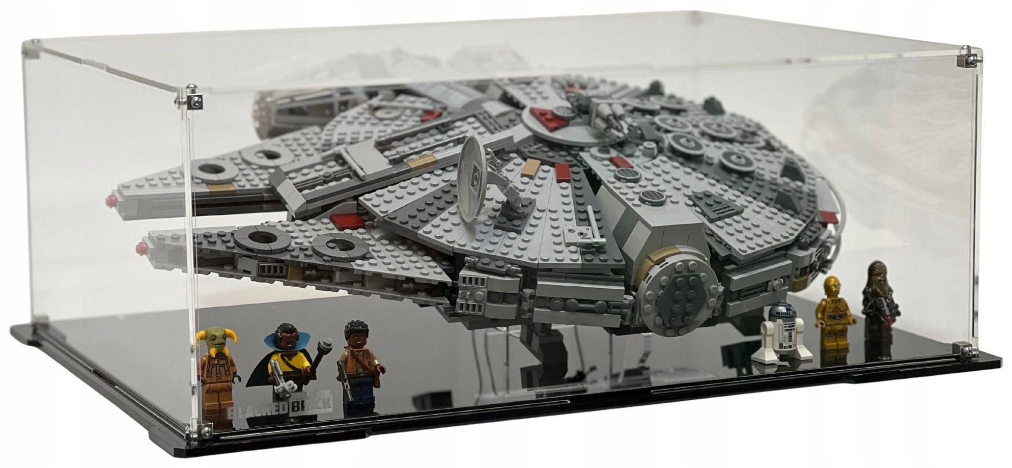 Horizontálna vitrína Blacked Brick pre Lego 75257 Star Wars Sokol Millennium