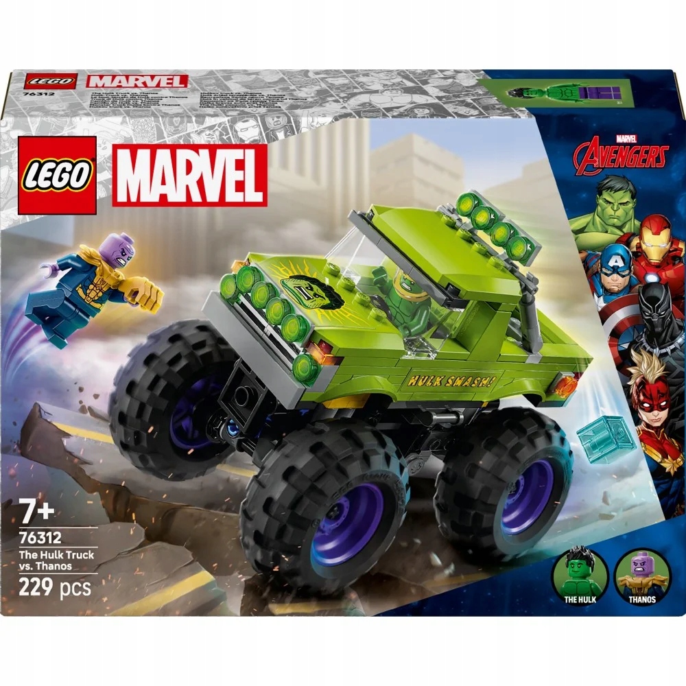 stavebnice Lego Heroes 76312 Monster Truck Hulka vs Thanos