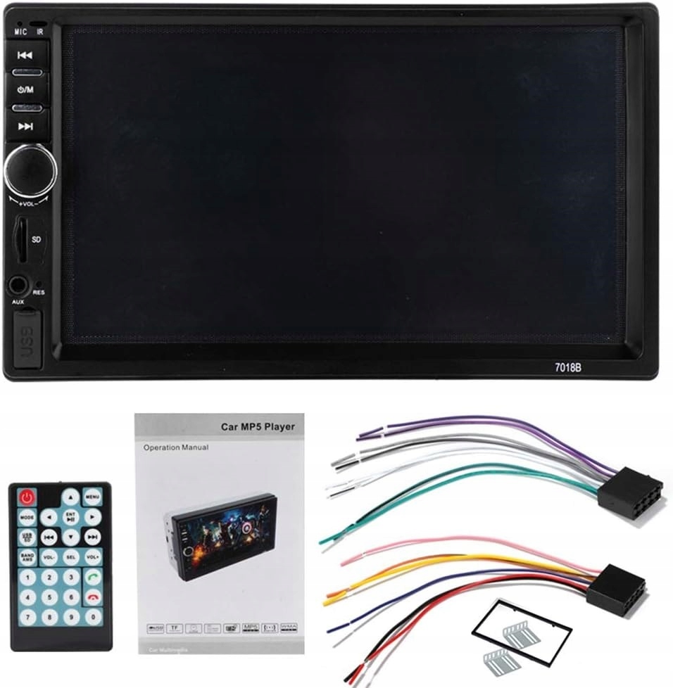 Rádio do auta 2 Din 7'' MP5 Usb Fm Bluetooth dálkové ovládání 50W
