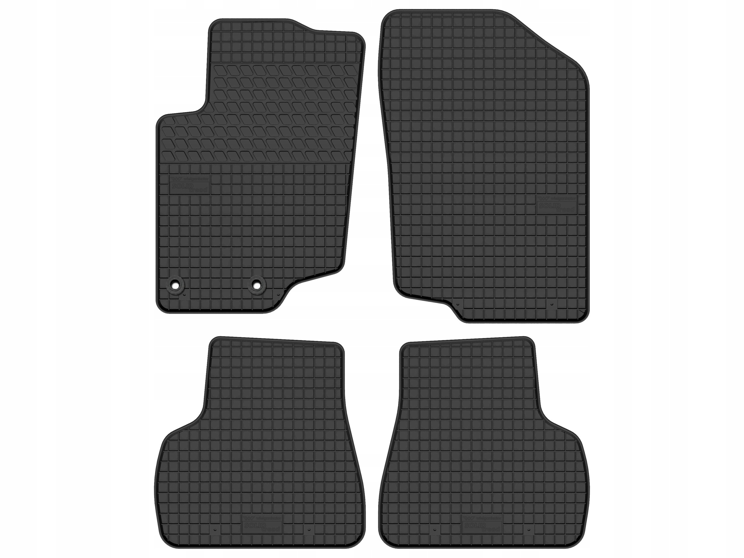 Dywaniki gumowe do Peugeot 207 2006-2012 komplet 4 szt. na wymiar z rantem