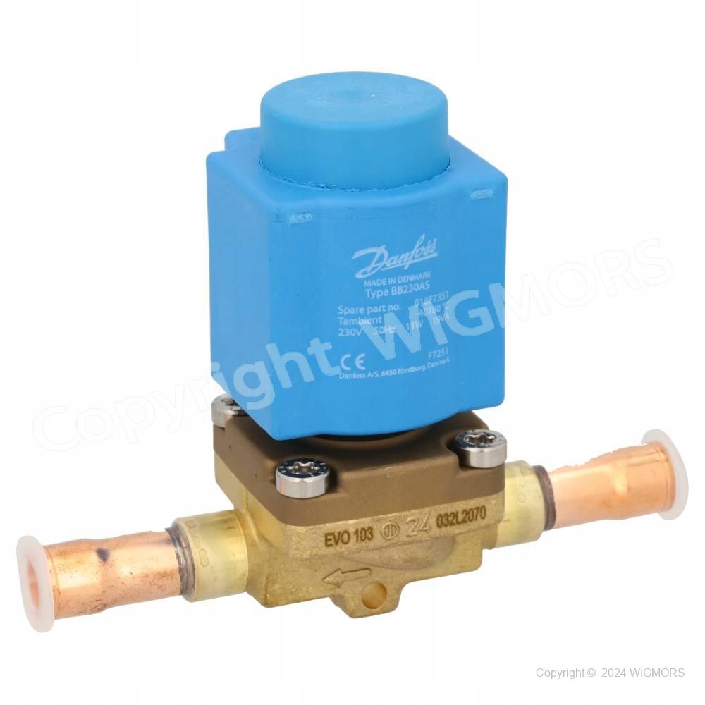 Zawór Danfoss Evo 103 z cewką 230V 50Hz IP65 (evr 10 lut. 12 mm) 032L2070