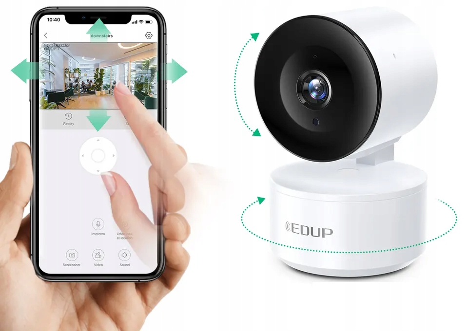 Bezdrátová Ip WiFi kamera Smart Home EP-1296P15 1080P otočná 360st.