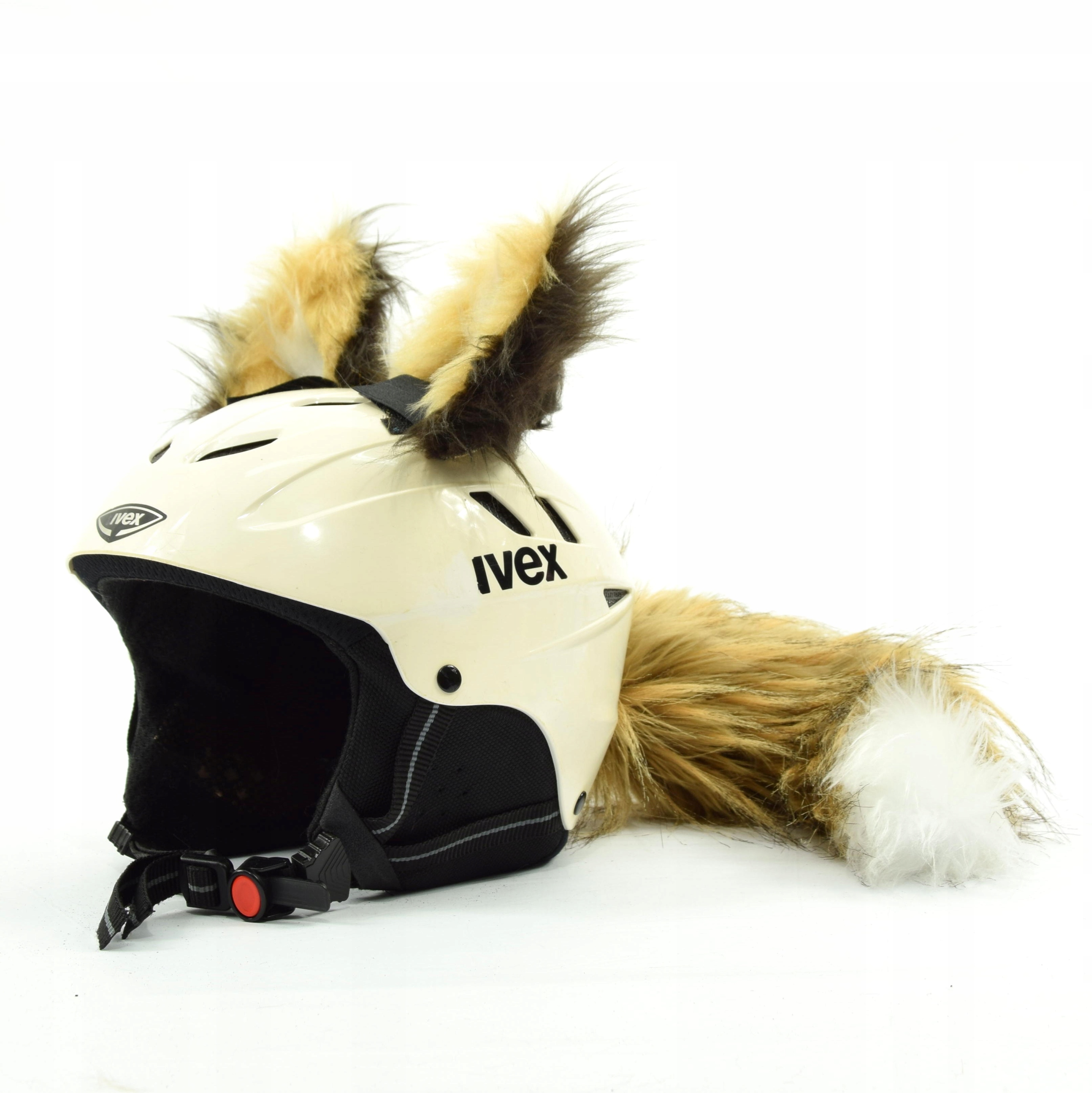 Ozdoba na kask narciarski, motocyklowy, rowerowy naklejka zestaw Lisek