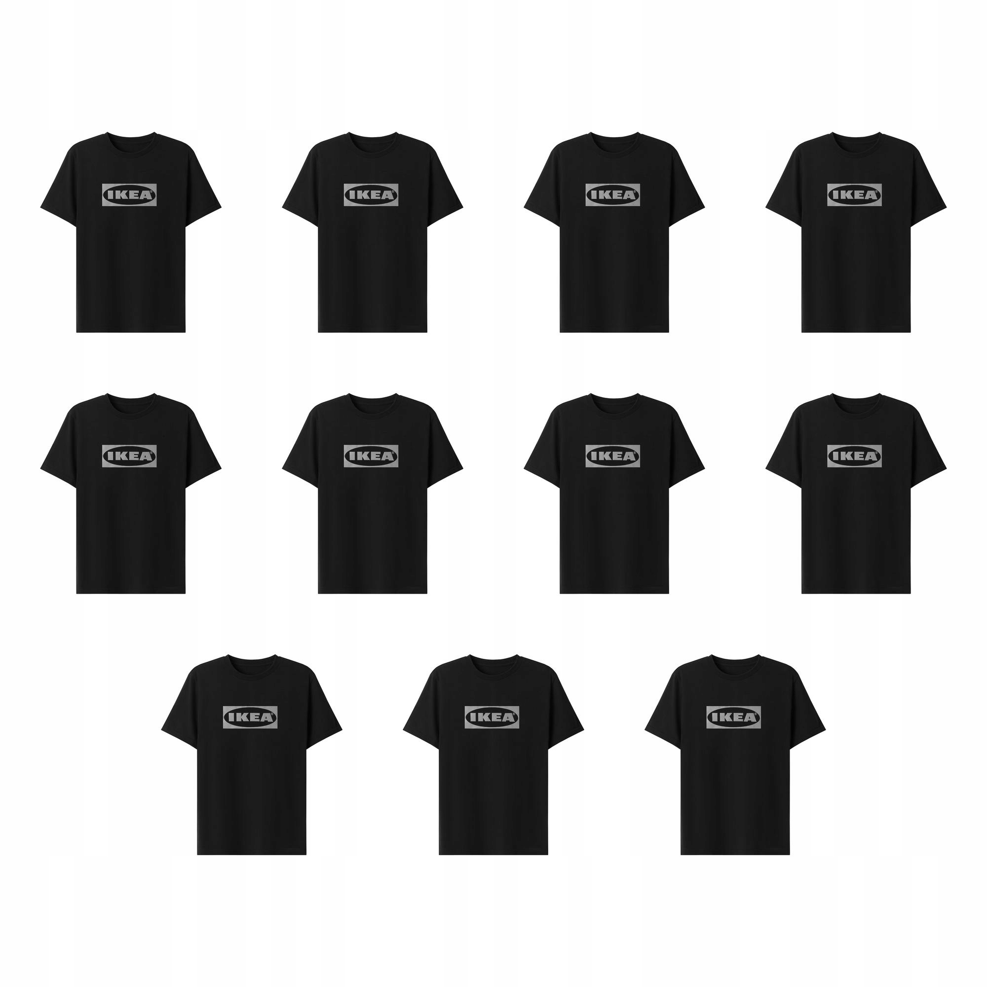 11 ks Černé tričko 100% bavlna Sm reflexní logo Aurtiende