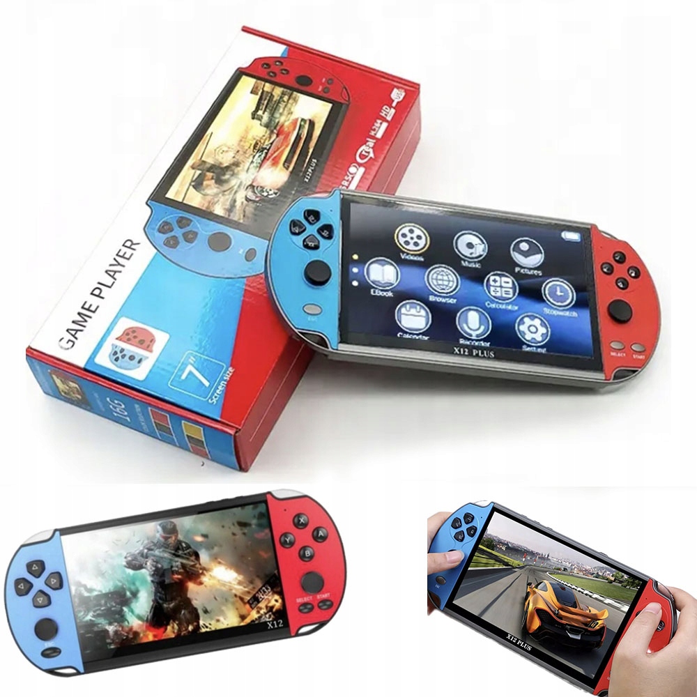 Konsola Przenośna Z Dużym Ekranem 7 Cali 2700 Gier 16GB