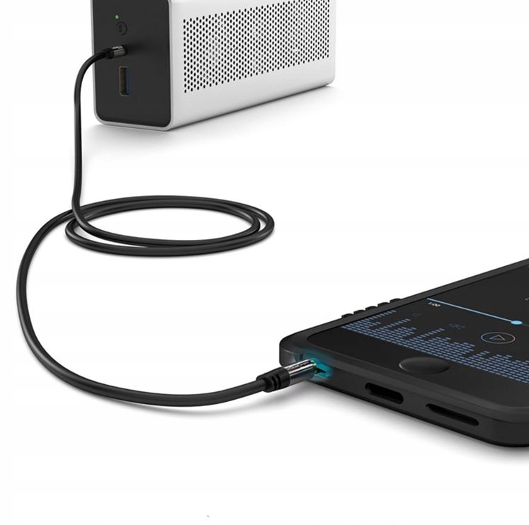 KABEL AUDIO AUX MINI JACK 3,5mm STEREO SOLIDNY 1m Model AU-1-1M