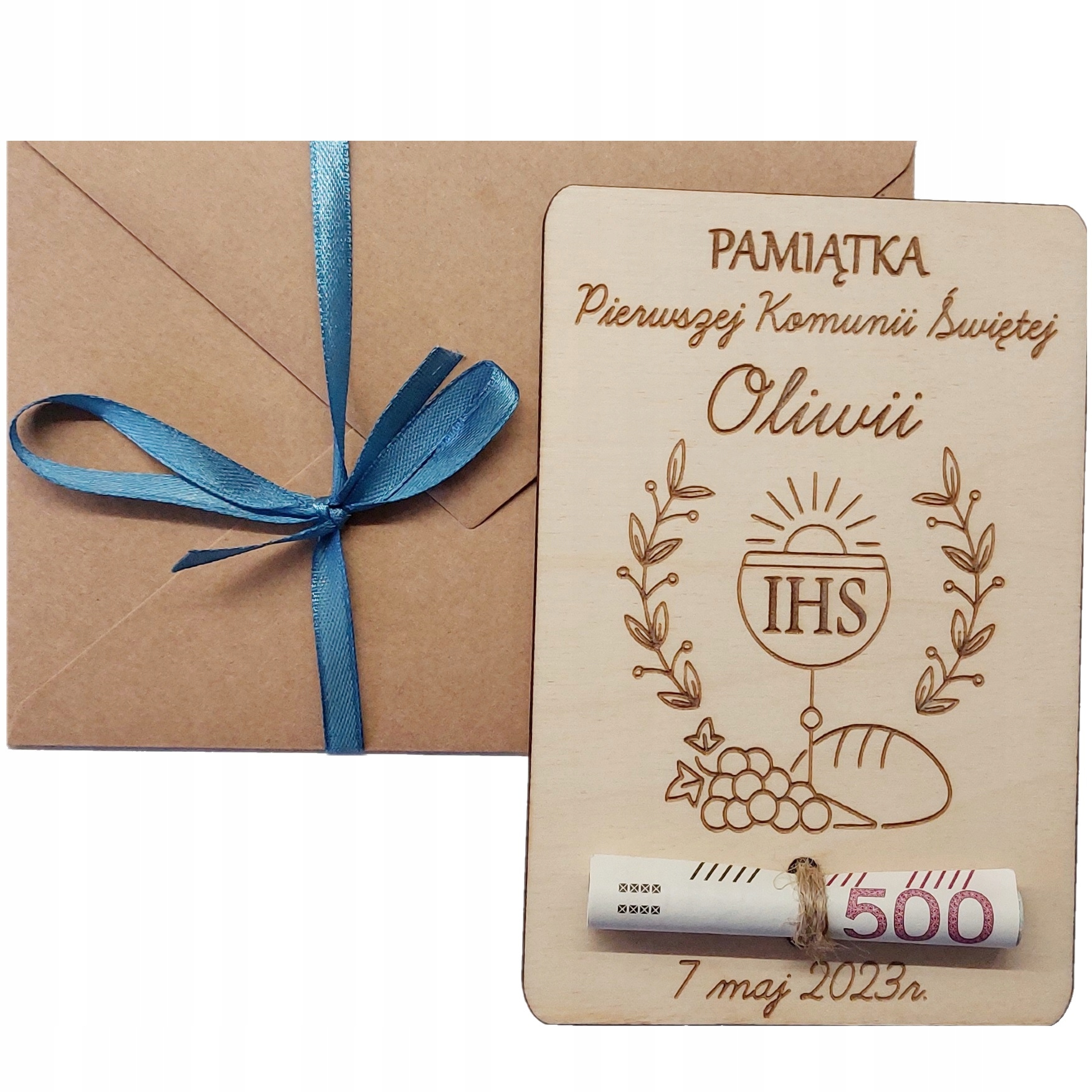 Památka Prvního Svatého Přijímání Dárek K 1. Přijímání Dřevěná Kartička