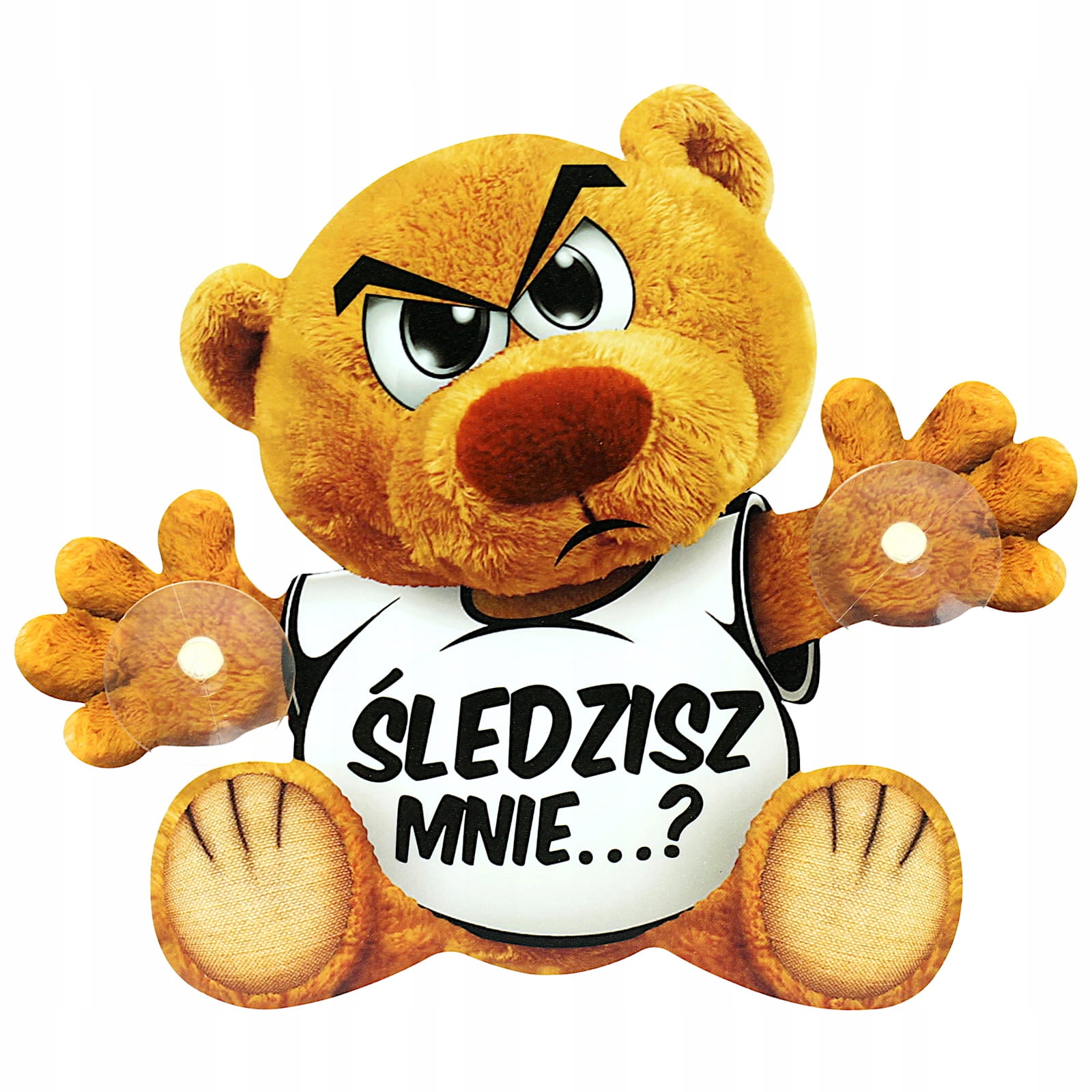 

Tabliczka przyssawka na szybę auta, Śledzisz mnie