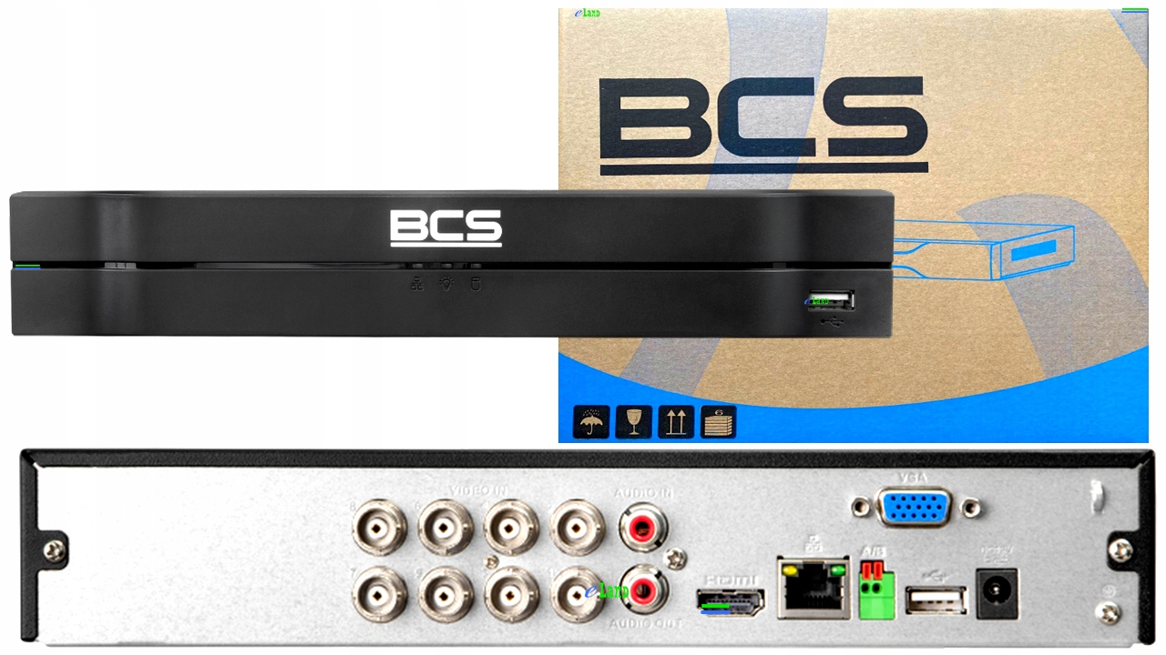 Rejestrator 5w1 BCS-L-XVR0801(6) 8kanałów 4IP, Hybryda