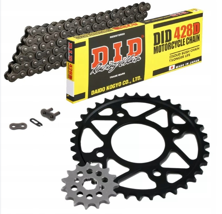 Zestaw napędowy Yamaha YZF-R 125 zębatki + łańcuch DID !