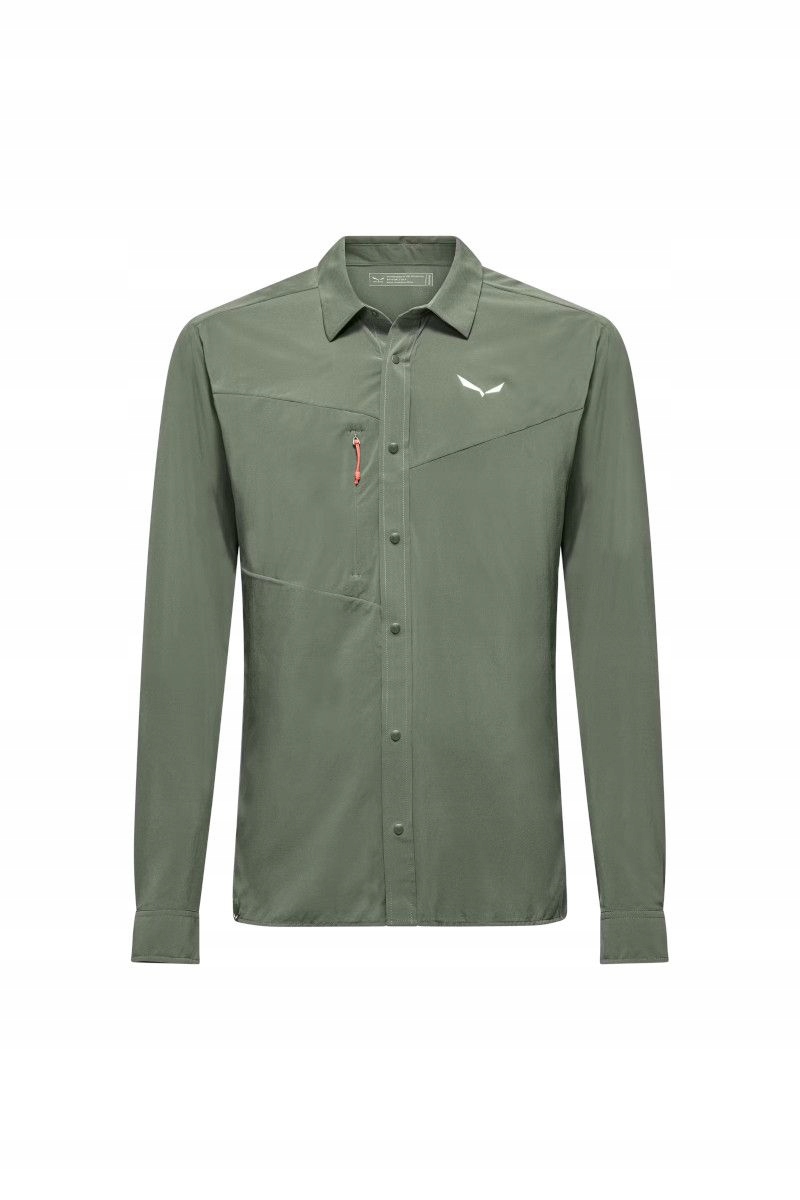 Pánská turistická košile Salewa Puez L/S-Faded Green L (50)