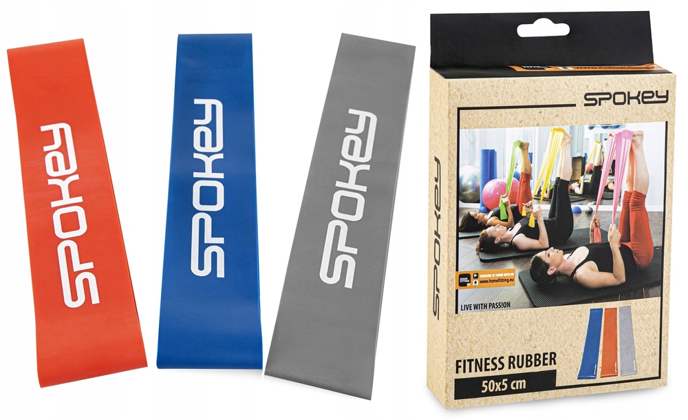 

Spokey Zestaw Gum Taśm Do Rozciągania Ćwiczeń Flex