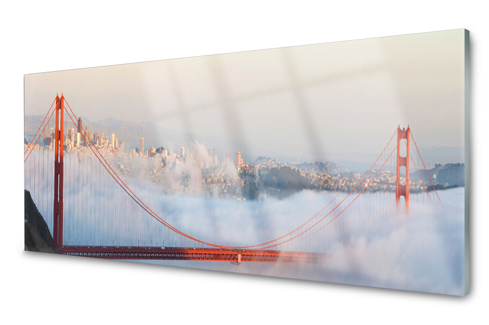 

Panel szklany do kuchni Płytka Mosty 125x50