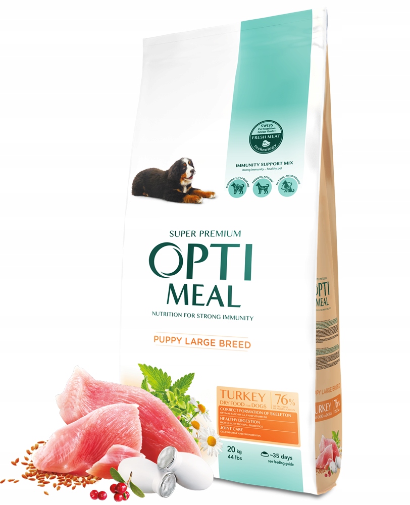 Optimeal Puppy Large pro štěňata velkých plemen s krůtím masem 20 kg