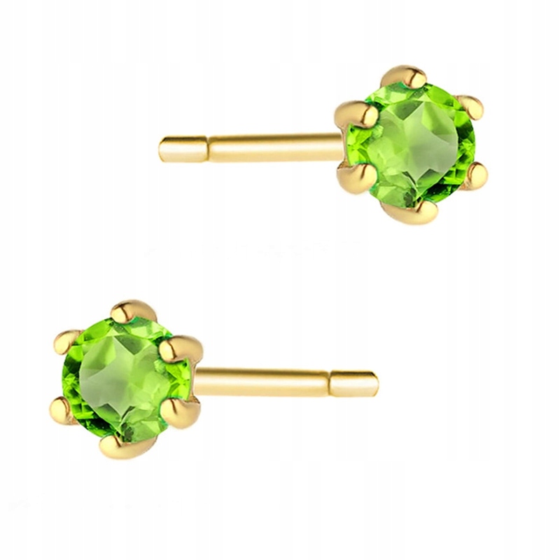 Klasické Zlaté Náušnice pr. 585 s zirkony 14k