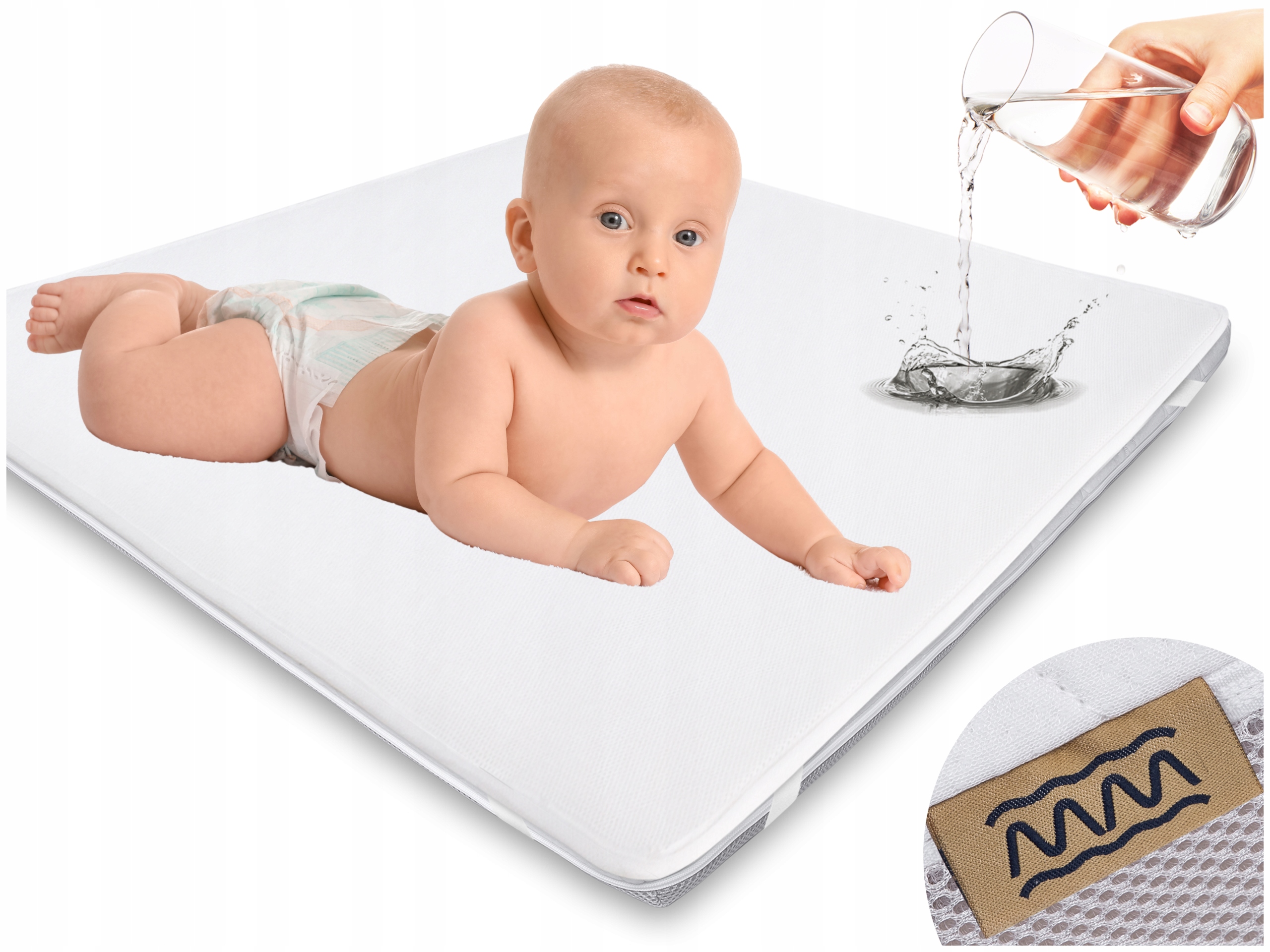Oddychający Ochraniacz 95x95 do Kojca Prześcieradło Nieprzemakalne 95 cm