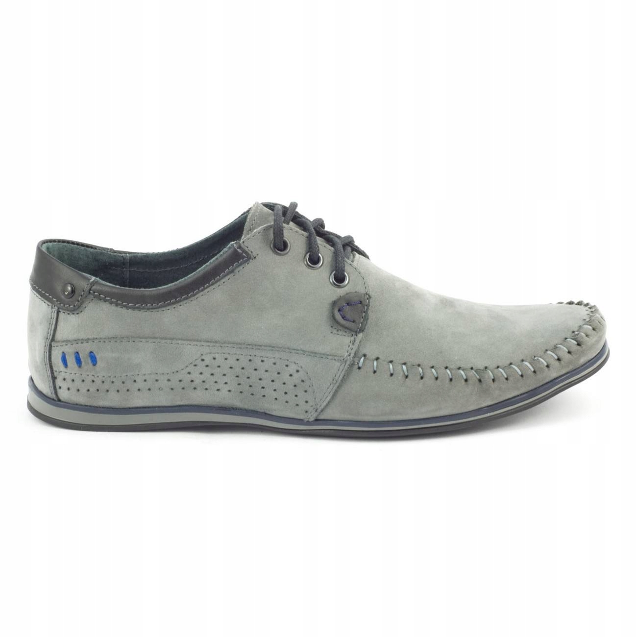 

Buty Męskie skórzane mokasyny 875 szare 43