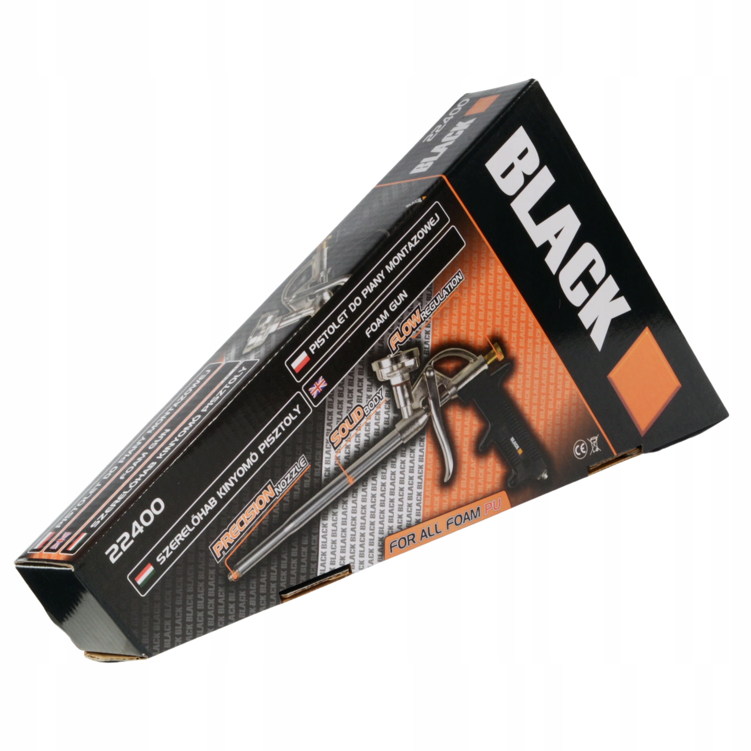 PISTOLET DO PIANKI PIANY MONTAŻOWEJ METALOWY MOCNY BLACK Kod producenta 22400