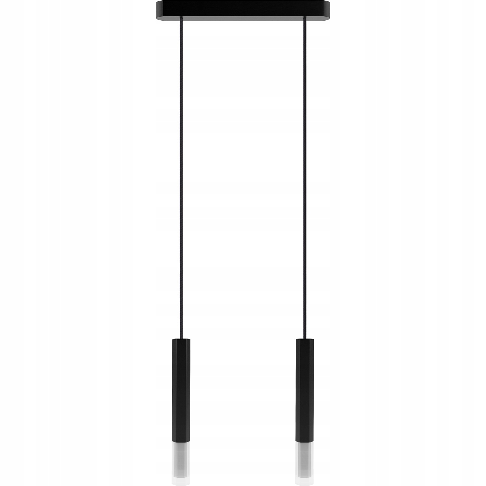 Černá Závěsná Lampa Dvojitá Dřevěná Led Lampa