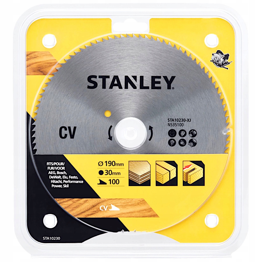 

Stanley Tarcza Do Cięcia Drewna CV 190 x30mm 100z