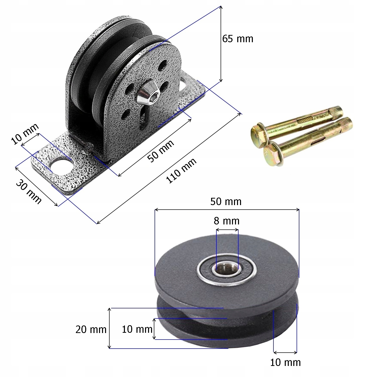 Koło pasowe mocowane do ściany do Wyciąg dolny Model FG09078