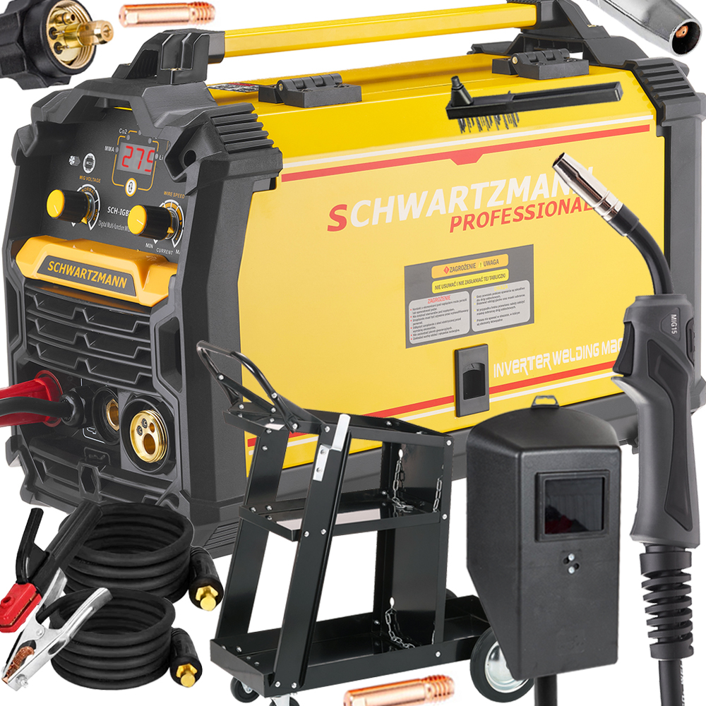 

Spawarka Inwertorowa Migomat Mma 3W1 275A + Wózek