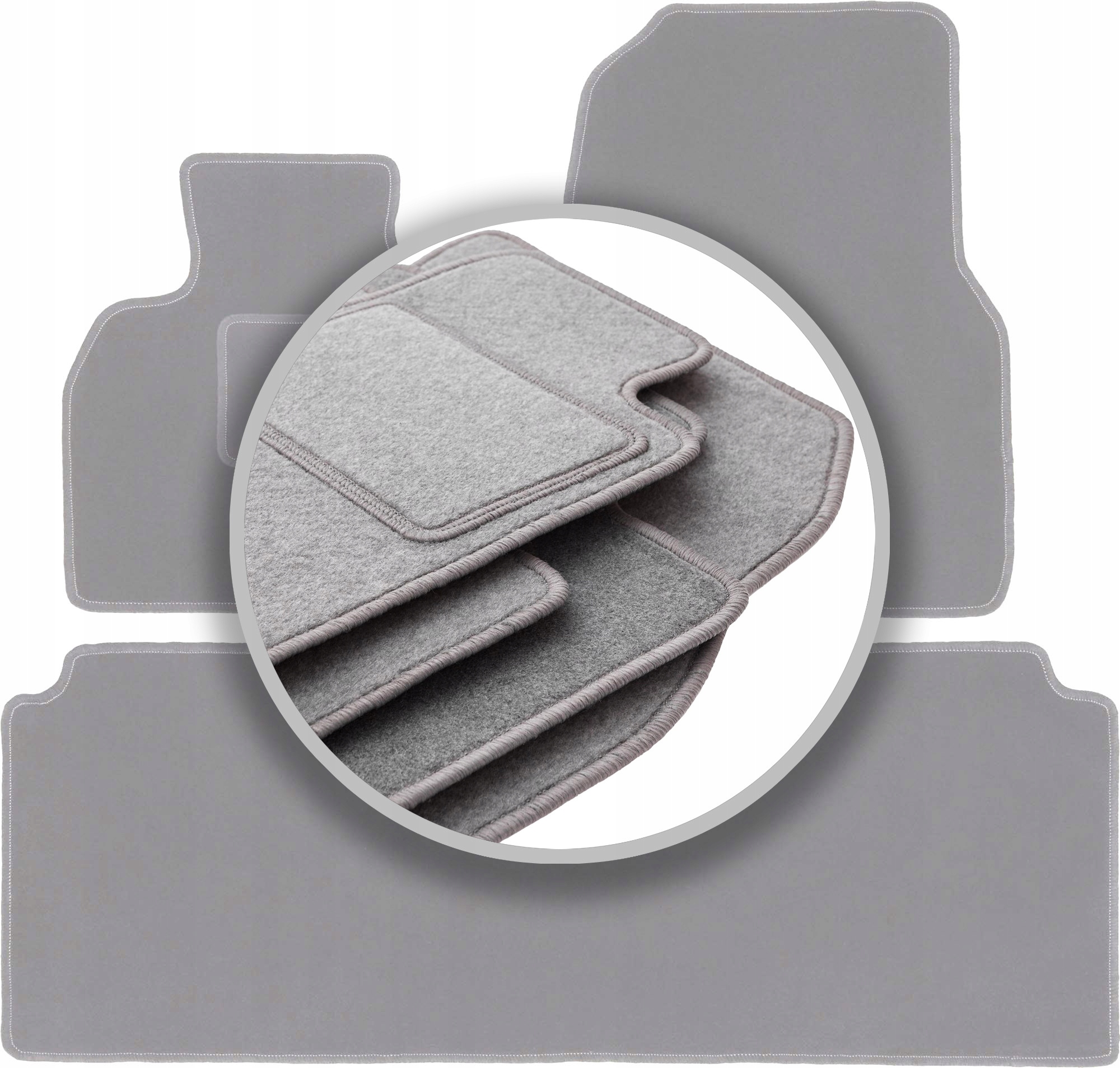 Velurové koberce Oslo šedé pro: Renault Espace IV minivan 2002-2014