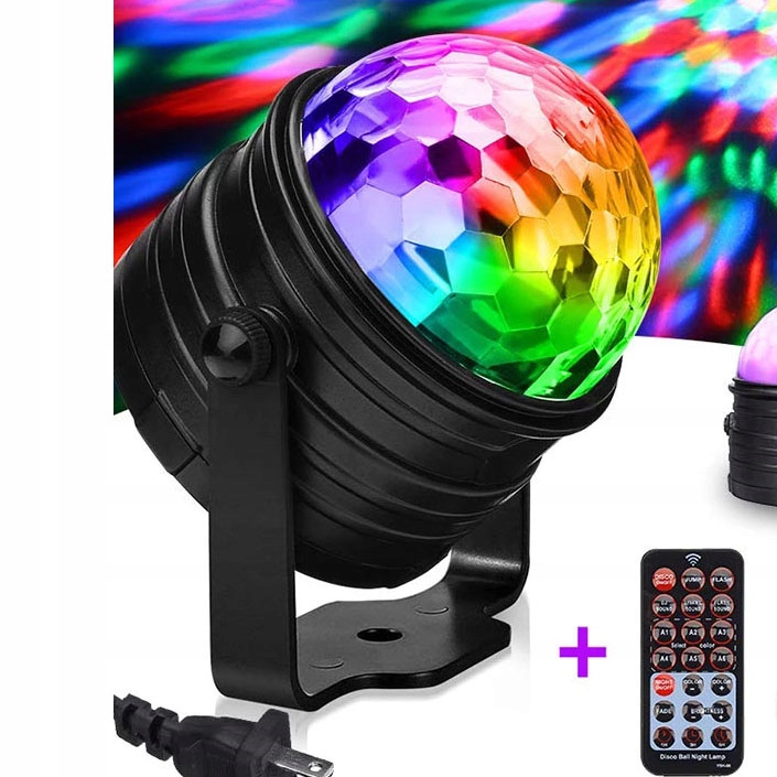 PROJEKTOR DISCO KULA REFLEKTOR LED RGB Magic Ball Light ZQ-B110