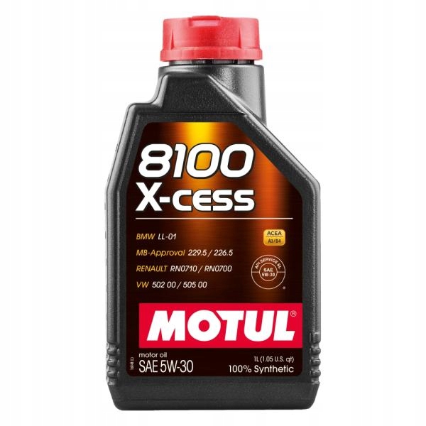Motul 8100 X-cess 5W30 1L 108944 Bmw LL-01 RN0710 RN0700 502 505