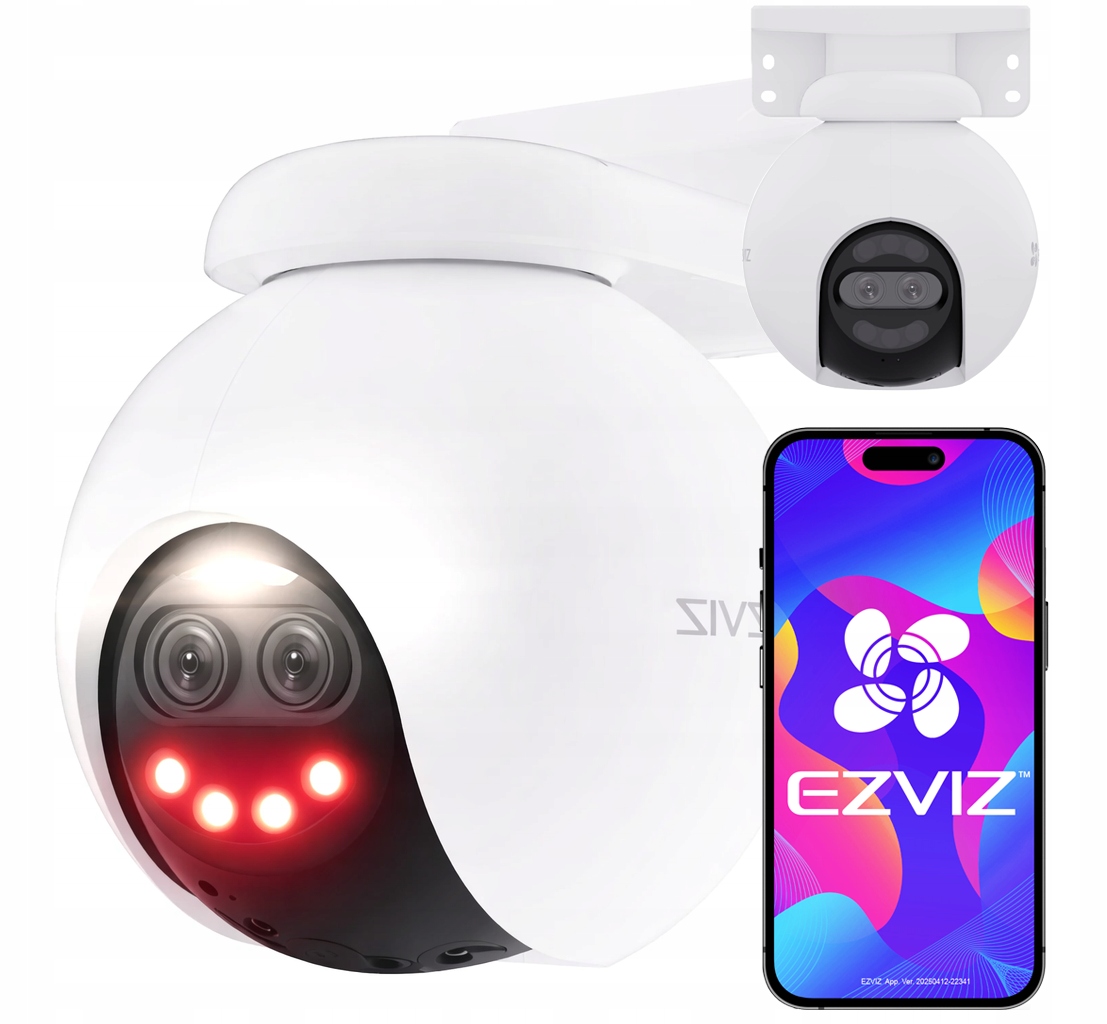WiFi otočná kamera H80x Dual 4K UltraHD 8MP 2MP Ezviz Autotracking Ai