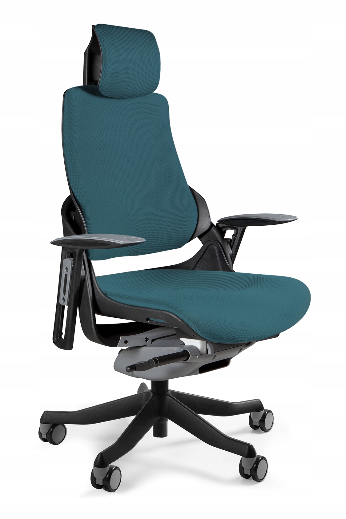 Fotel obrotowy Wau Tkanina Czarny bl414 Steel blue